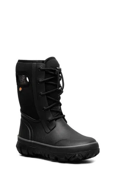 Bogs Kids' Arcata Ii Lace Up Waterproof Boot In Black