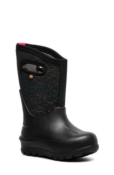 Bogs Kids' Neo-classic Metallic Waterproof Boot In Blk Multi