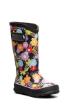 Bogs Kids' Rainbow Flower Rain Boot In Black Multi