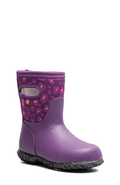 Bogs Kids' Urban Roamer Leopard Rain Boot In Purple