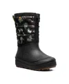 Bogs Little And Big Boys Snow Shell Zip Boot In Black,sphagnum