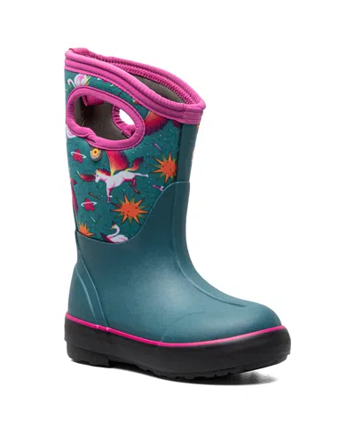 Bogs Kids' Little And Big Girls Classic Ii Boots In Teal Mlti
