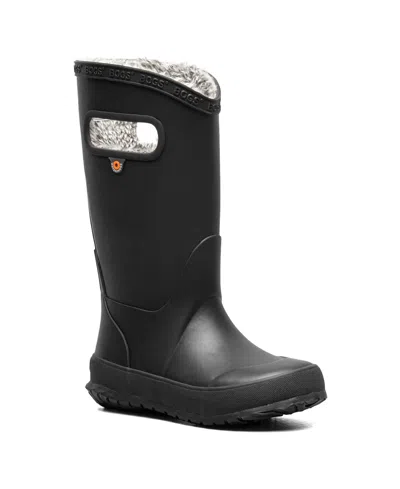 Bogs Kids' Little And Big Girls Plush Rainboot In Black