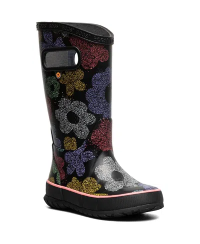 Bogs Kids' Little And Big Girls Rain Boot In Black Multi