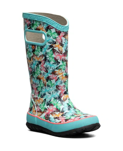 Bogs Kids' Little And Big Girls Rain Boot In Sky Blue Multi
