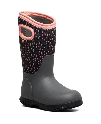 Bogs Kids' Little And Big Girls York Boot In Dark Gray Multi