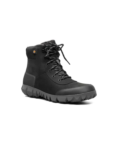 Bogs Men's Arcata Urban Leather Mid Slip-resistant Boot In Black