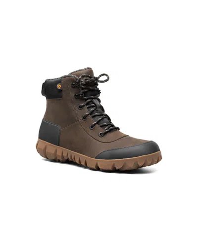 Bogs Men's Arcata Urban Leather Mid Slip-resistant Boot In Chocolate