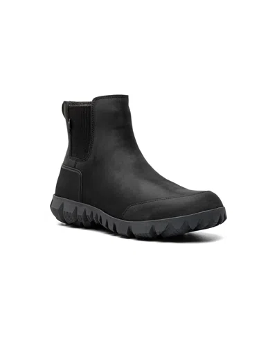 Bogs Men's Arcata Urban Leather Slip-resistant Chelsea Boots In Black