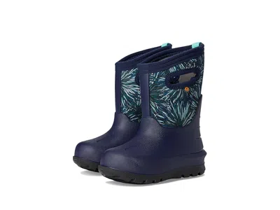 Bogs Neo - Classic Firework Floral (toddler/little Kid/big Kid) Kids Shoes Navy : 5 Big Kid M, Synthetic In Blue