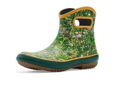 Bogs Patch Ankle - Garden Women's Rain Boots Grass Multi: 8 M In Green