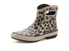 Bogs Patch Ankle Leopard Rain Boot In Brown