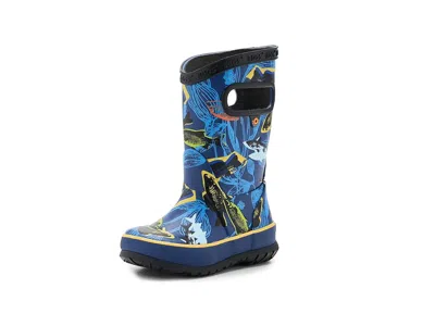 Bogs Rain Boot Fish (little Kid/big Kid) Kids Shoes Navy : 5 Big Kid M, Rubber In Blue