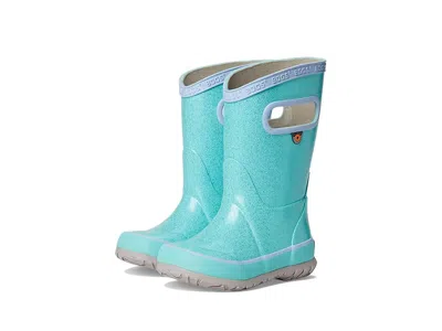 Bogs Rain Boots Glitter (toddler/little Kid/big Kid) Kids Shoes Aqua : 5 Big Kid M, Rubber In Blue