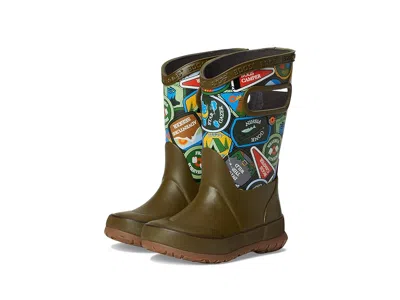 Bogs Rainboot Camping Patches (toddler/little Kid/big Kid) Kids Shoes Army Green : 6 Big Kid M, Rubber