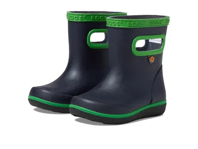 Bogs Skipper Ii Solid (toddler) Kid's Shoes Navy/green : 9 Toddler M, Leather In Multi