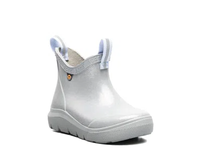 Bogs Skyline Glitter Chelsea Rain Boot Kids' In Silver Metallic