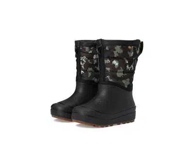 Bogs Snow Shell Zip - Camo Texture (toddler/little Kid/big Kid) Kids Shoes Black : 6 Big Kid M