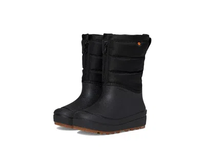 Bogs Snow Shell Zip - Solid (toddler/little Kid/big Kid) Kids Shoes Black : 1 Little Kid M, Textile