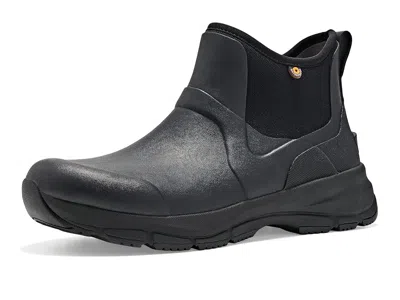 Bogs Spruce Chelsea Men's Shoes Black Smooth: 8 D - Medium, Leather
