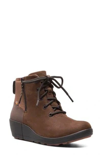 Bogs Vista Rugged Waterproof Leather Bootie In Animal Print