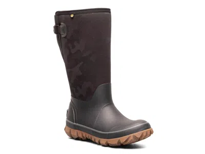 Bogs Whiteout Adjustable Calf Tonal Camo Boot In Black