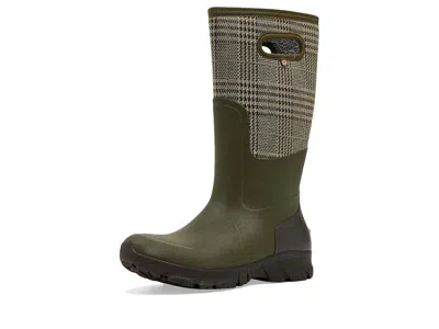 Bogs Whiteout Ii Plaid Women's Rain Boots Olive: 7 M, Synthetic