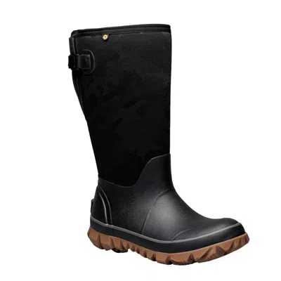 Bogs Whiteout Tonal Camo Adjustable Calf Boot Black 72695-001 Women's