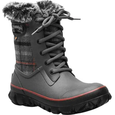 Bogs Women's Arcata Cozy Winter Boots In Dark Grey Multi In Gray