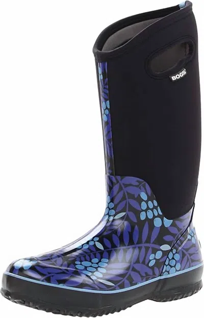 Bogs Women's Classic High Winterberry Boot In Blue Multi
