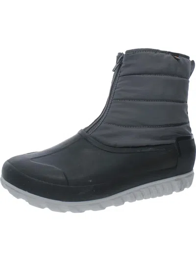 Bogs Womens Zipper Textured Winter & Snow Boots In Black