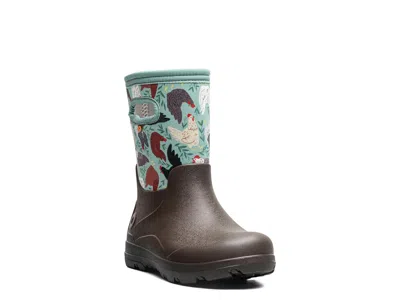 Bogs York Seamless Rain Boot Kids' In Dark Brown