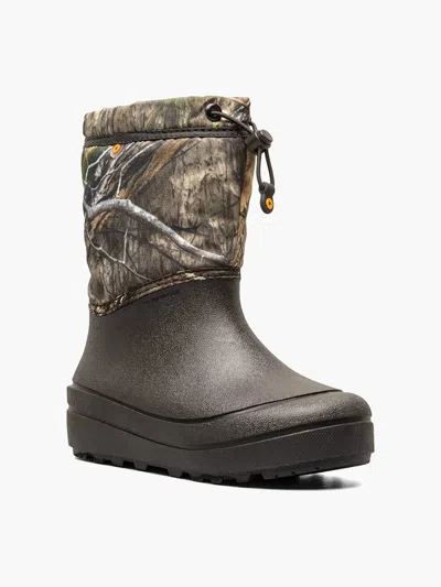 Bogs Kids' Youth  Snow Shell- Boot Mossy Oak Camo Waterproof Round Toe Zap85 In Black