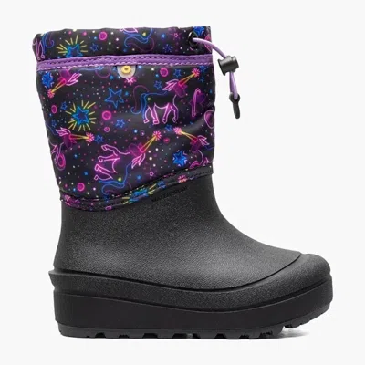 Bogs Kids' Youth  Snow Shell- Purple Multi Waterproof Winter Boots Rhs6641 In Black