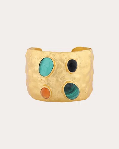 Boheme By Vero Women's Carnelian & Malachite Rococo Large Cuff In Gold