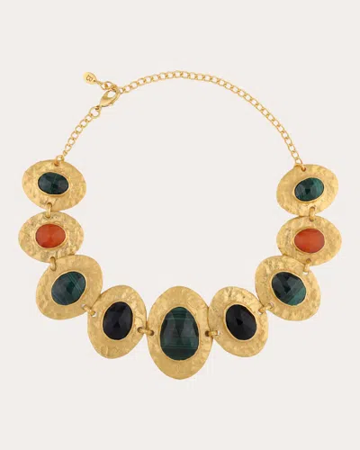 Boheme By Vero Women's Carnelian & Malachite Rococo Necklace In Gold