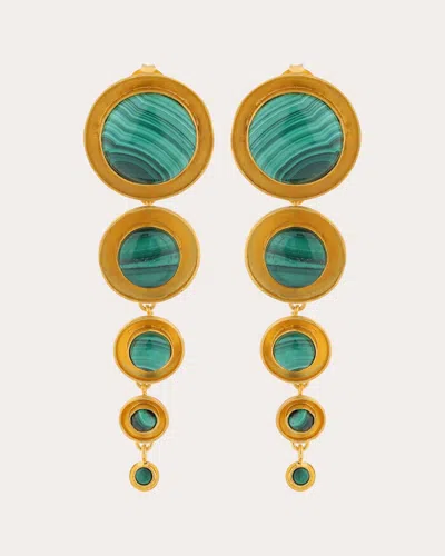 Boheme By Vero Women's Malachite Vida Drop Earrings In Green