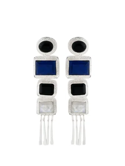 Boheme Nefertiti Gemstone-embellished Earrings In Metallic