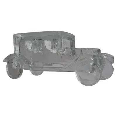 Pre-owned Bohemia Art Deco Unique Antique Glass Paperweight, Tatra 11, Circa 1920s. In Gray
