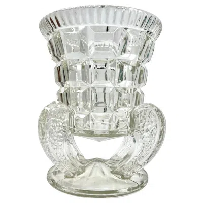 Pre-owned Bohemia Art Deco Vase Or Wine Chiller Hoskins Rose &co - Libochovice Czechoslovakia In Red