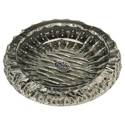 Pre-owned Bohemia Vintage N Glass Ashtray By  Crystal, Czechoslovakia, 1970s In Black