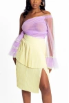 Bohn Jsell Palmalita One-shoulder Crop In Purple