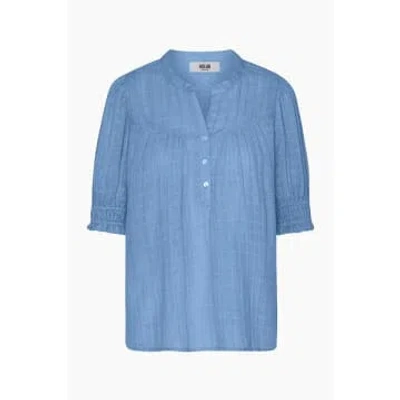 Boho Beach Fest Provence Moliin Owen Shirt In Blue