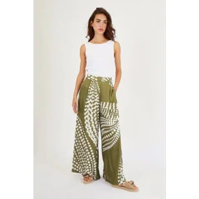Boho Beach Fest Traffic People Evie Trousers- Olive In Green