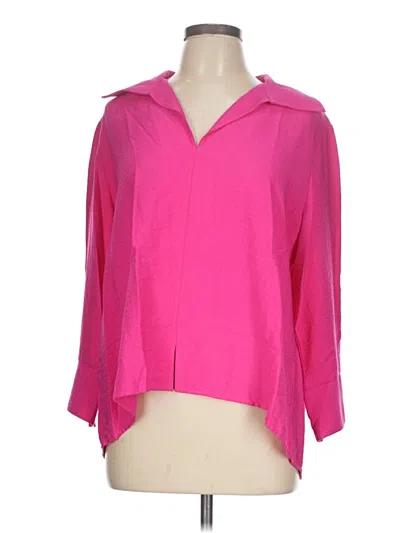 Pre-owned Boho Chic 3/4 Sleeve Blouse In Pink