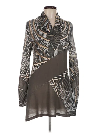 Pre-owned Boho Chic Cardigan Sweater In Brown