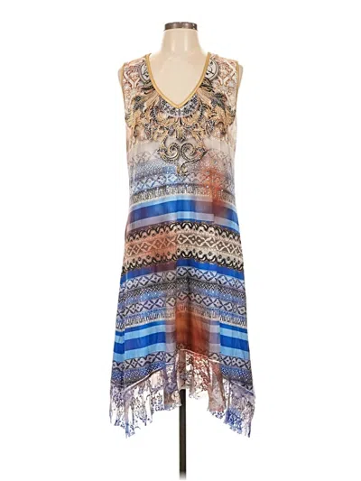 Boho Chic Casual Dress In Blue