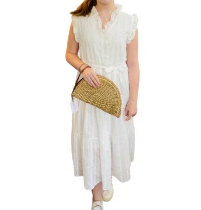Boho Chic Lily Midi Dress In White