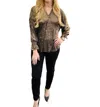 Boho Chic Metallic Night Blouse In Bronze In Gold