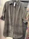 Boho Chic Women's Dime Piece Velveteen Dress In Charcoal In Pink